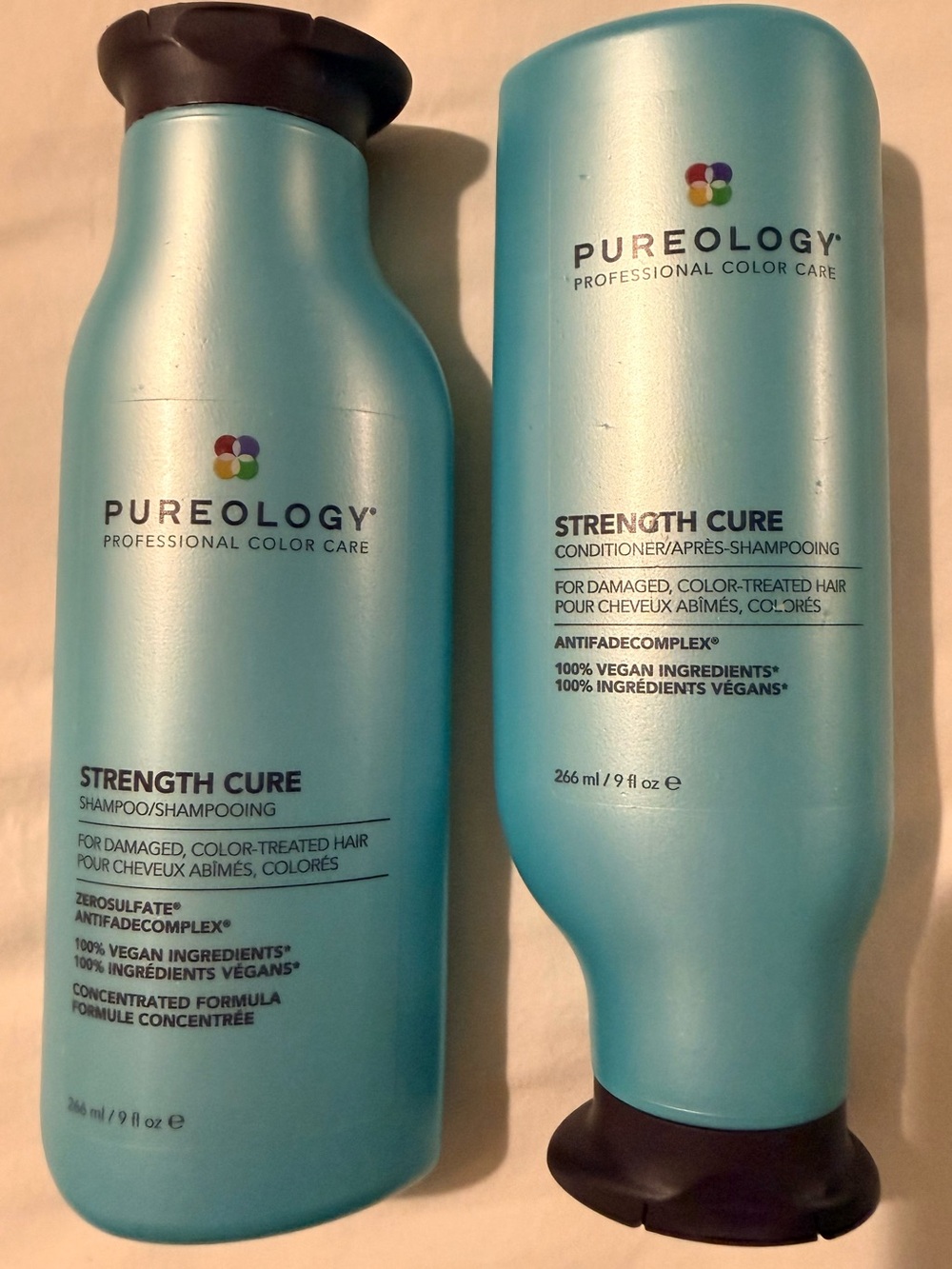 PUREOLOGY Strength Cure Shampoo + Conditioner Set 9oz | Color Treated Hair